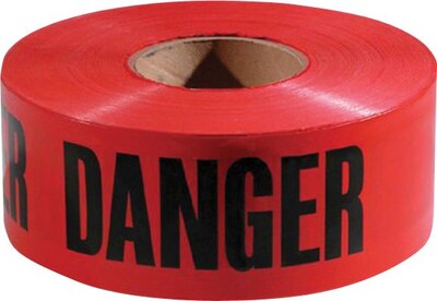 Empire Level DANGER Barricade Tape, x 166.67 yds, Red (272-77-1004)