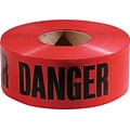 Empire® Level Safety Barricade Tapes, Danger, Red, 1000 Length