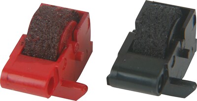 Porelon PR-78B/R Black and Red Calculator Ink Rollers, 2/Pack