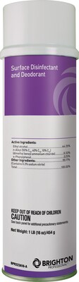 Brighton Professional All-Purpose Cleaners & Spray Glass & Surface Cleaner Disinfectant, Fresh Scent, 12/Carton (BPR223A16-ACT)