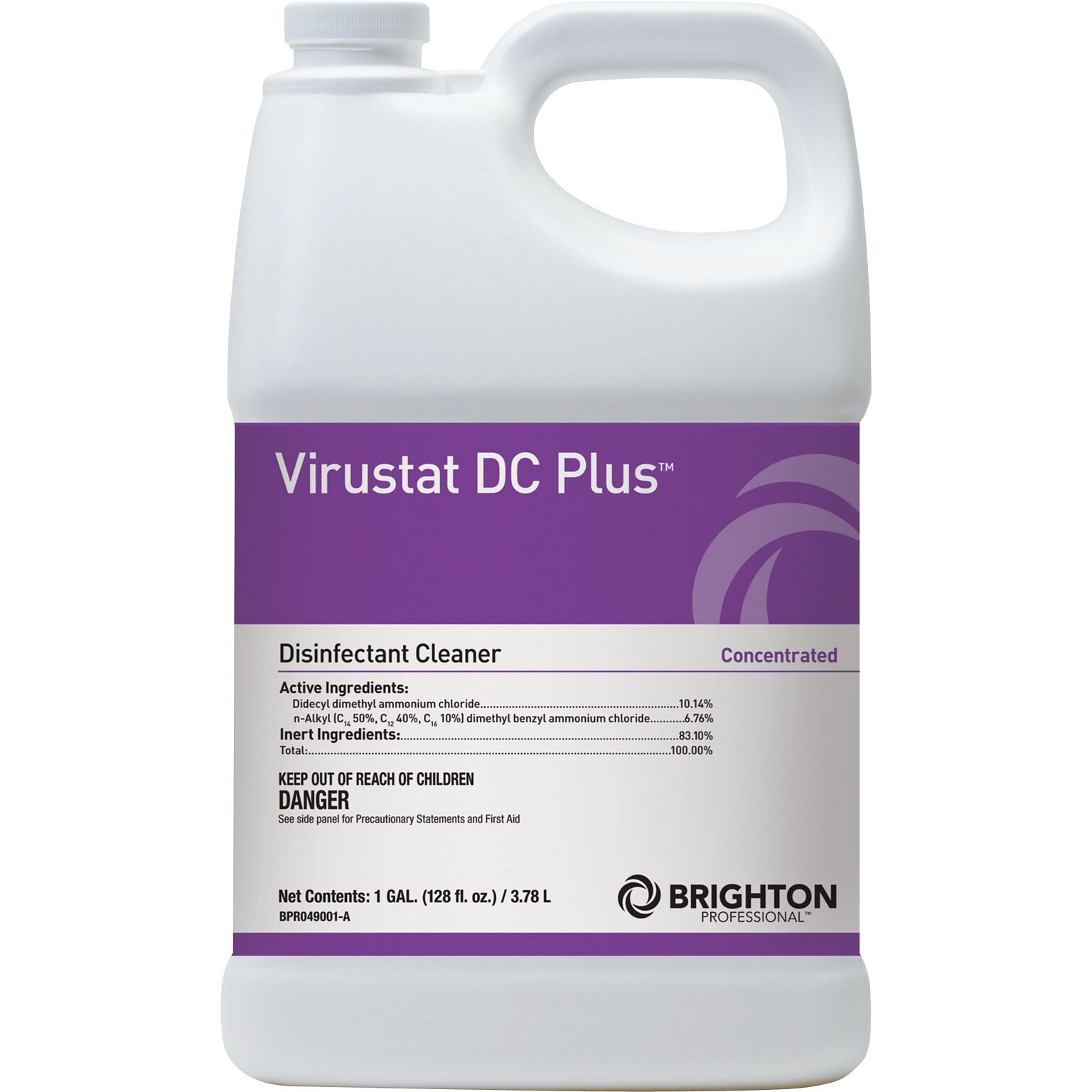 Brighton Professional™ Virustat DC Plus™ Disinfectant Cleaner, 1 Gallon, 4/Ct