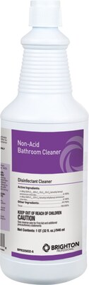 Brighton Professional™ Non-Acid Restroom Cleaner Disinfectant Bathroom Cleaner, Floral,32 Oz.,12/Ct