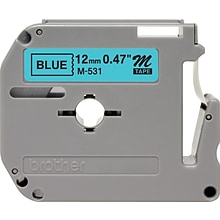 Brother P-touch M-531 Label Maker Tape, 1/2 x 26-2/10, Black on Blue (M-531)