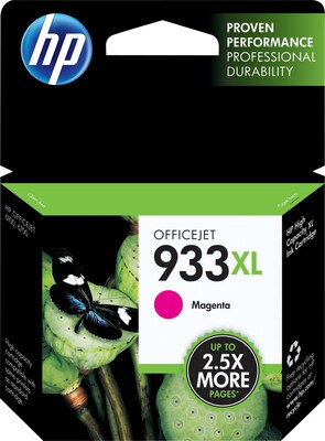 HP 933XL Magenta High Yield Ink Cartridge, Print Up to 825 Pages (CN055AN#140)