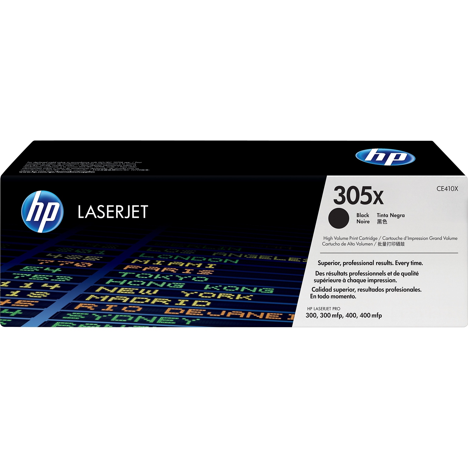 HP 305X Black High Yield Toner Cartridge   (CE410X)