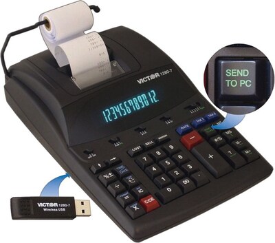 Victor® 1280-7 Heavy-Duty Commercial Printing Calculator with Wireless Data Relay