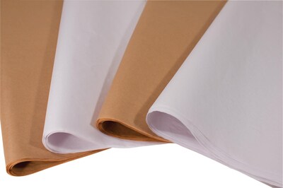 SatinWrap Solid White Tissue Paper Sheets, Size 20 x 30
