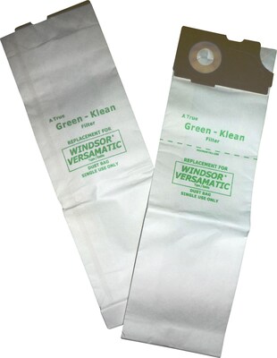 Green Klean® Triple layer Replacement Vacuum Bags, Fits Windsor® Versamatic, All Star Javelin 14/18, SSS Prosense II, 10/pk