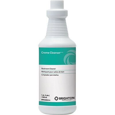 Brighton Professional™ Restroom Cleaner Cream Cleanser™, Ready To Use, Mint Scent, 32 Oz., 12/Ct
