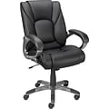 Quill Siddons Managers Chair, Fabric, Black, Seat: 17.5W x 17.7D, Back: 19.3W x 19.1H