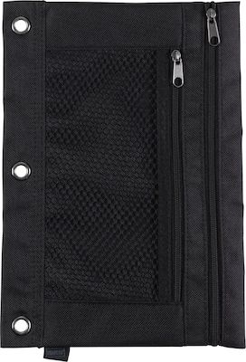 Staples® 3-Ring Pencil Pouch, Black