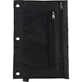 Staples® 3-Ring Pencil Pouch, Black