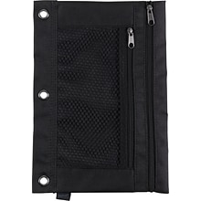 Staples® 3-Ring Pencil Pouch, Black