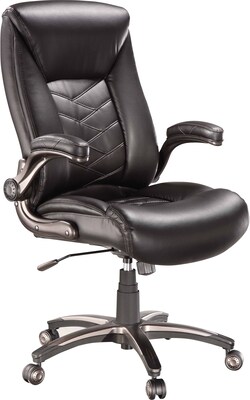 Quill Cermeno Managers Chair, Bonded Leather, Brown, Seat: 18.5W x 19.69D, Back: 19.88W x 23.23H