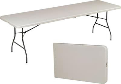 Quill Brand® Folding Table, 96L x 30W, Platinum (79158)