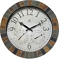 Infinity Instruments® The Inca Indoor/Outdoor Clock & Thermometer, 18, Slate Mosaic