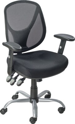 Quill® Acadia™ Ergonomic Mid-Back Task Chair, Mesh, Black (21517-CC)
