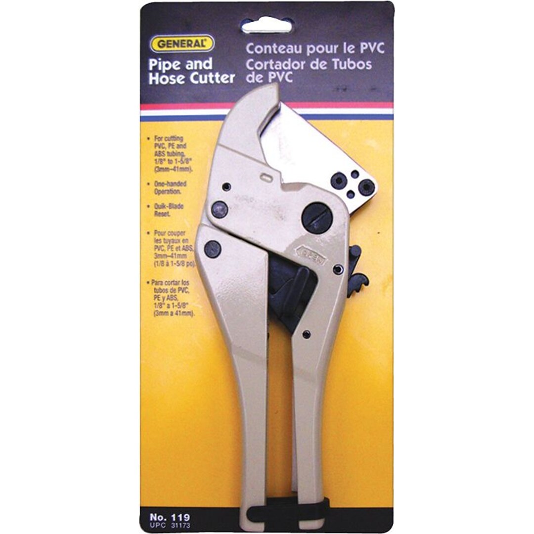 Pvc Pipe Cutter With Comfort Grip Handles 8-1/4 In 
