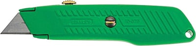 Stanley® Interlock® High Visibility Retractable Utility Knives, Steel Blade, Green