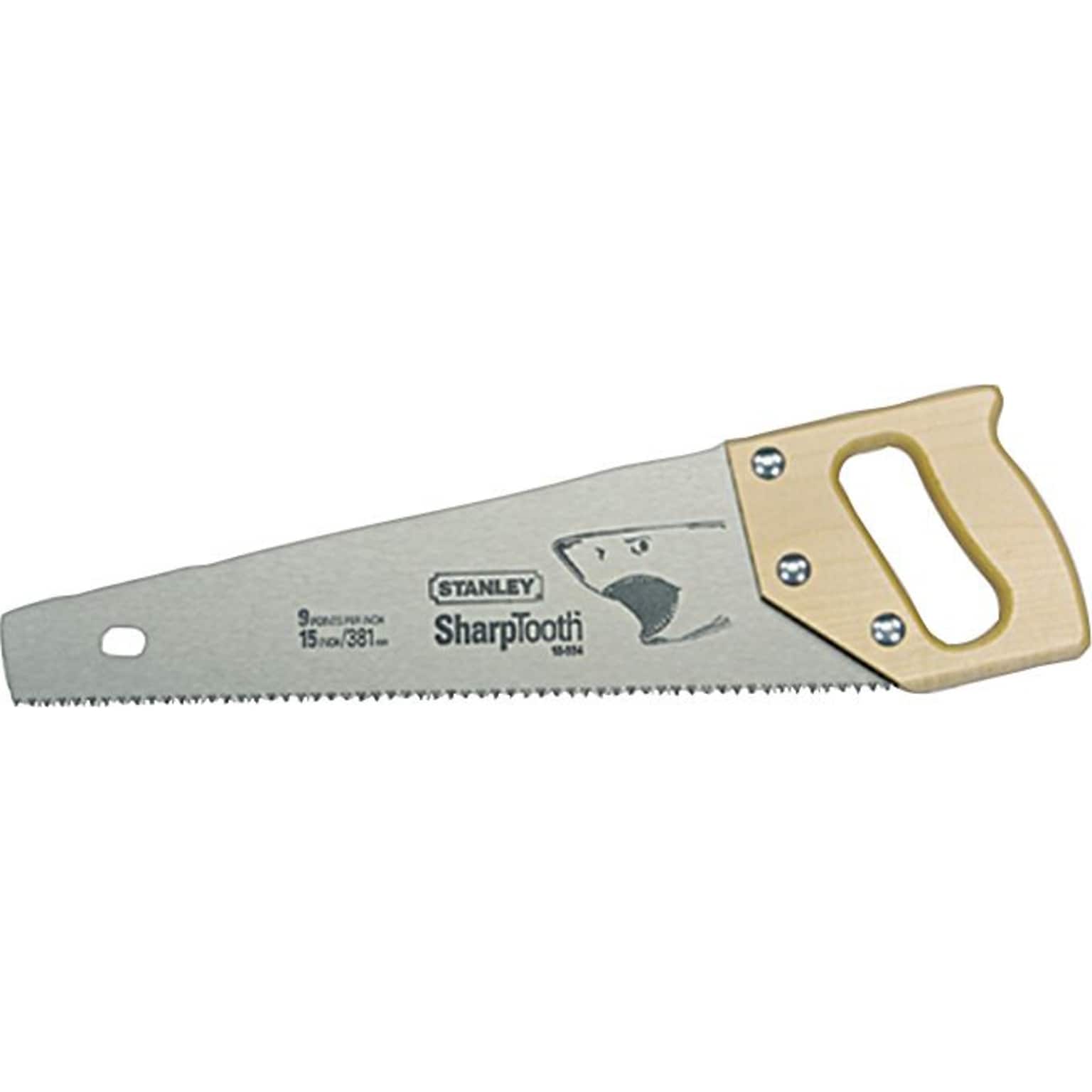 Stanley® Short Cut® Tool Box Saws, Wood Handle, 15