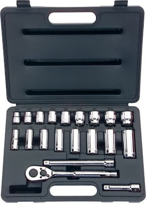 Stanley® Standard & Deep Socket Sets, 20 pc 3/8.