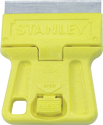 Stanley® High Visibility Mini Blade Scrapers,  1 1/2 Size, High Carbon Steel, 1 13/16