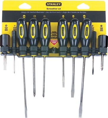Stanley® Standard Fluted Screwdriver Sets, 10 Piece