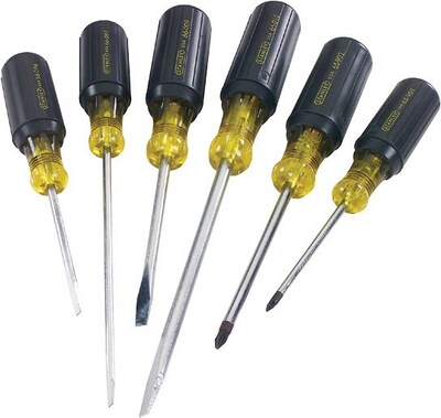 Stanley® 100 Plus® Vinyl Grip Screwdriver Sets, 8 pc.