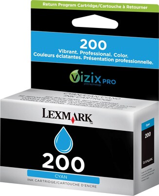 Lexmark 200 Cyan Ink Cartridge, Standard Yield (14L0086)