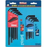 Eklind® Hex-L® Key Sets, Short & Long L-Wrench, 22pc.