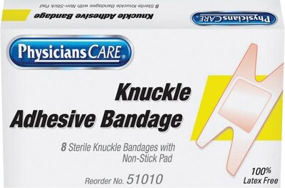 PhysiciansCare 1.5" x 3" Knuckle Bandages, 8/Box (ACM51010)