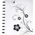 Arc Customizable Hibiscus Design Notebook System, Black & White, 9-3/8 x 11-1/4