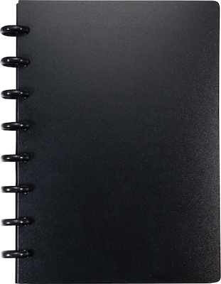 Arc Customizable Durable Poly Notebook System, Black, 6 3/8 x 8 3/4