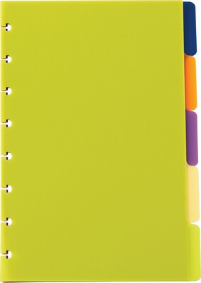 Arc System Tab Dividers, Assorted Colors, 5-5/6x8-1/2