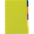 Arc System Tab Dividers, Assorted Colors, 5-5/6x8-1/2