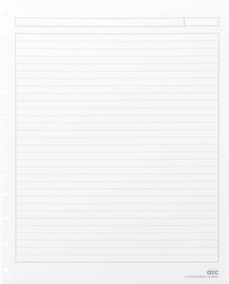 Staples® Arc Notebook System Premium Refill Paper, 8.5 x 11, 50 Sheets, Narrow Ruled, White (19992