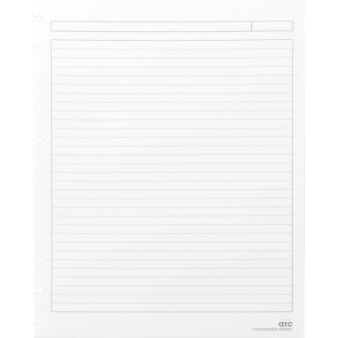 arc system reinforced narrow ruled premium refill paper white 8 1 2 x 11 quill com