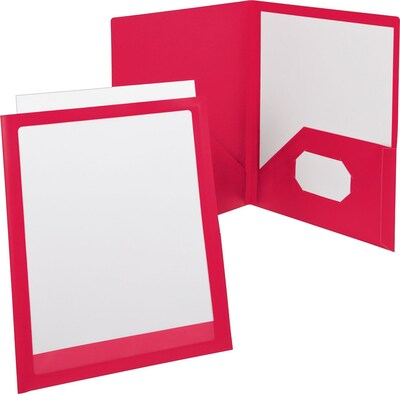 Oxford Oxford Poly Viewfolio Portfolio, Red, 8 1/2 x 11