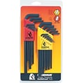 Bondhus® 22 Pieces Long Length Combination Hex Key Set, 0.05-3/8 Inches, 1.5-10 mm