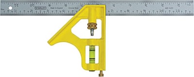 Stanley® Combination Square, 12 in (L) x 5-1/2 in (W) x 3/4 in (T) Blade