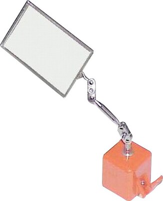 Ullman Rectangular Magnetic Base Inspection Mirror, 3 1/2-inch (L) X 2 1/8-inch (W)