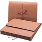 Smead Expanding Wallet, 3.5" Expansion, Flap w/ Cloth Tie Closure, Letter Size, Redrope, 10/Box (71053)