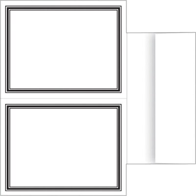 Great Papers® Engraved Border 2-Up Postcards with Envelopes, 50/Pack