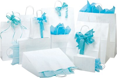 Shamrock White Kraft Paper Shopper, Jaguar