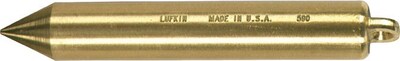 Cooper Hand Tools Lufkin® Cylindrical Plumb Bob, 1 Diameter, Solid Brass, 20 oz