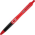 Zebra Z-Mulsion Retractable Ballpoint Pens, Medium, 1.0 mm, Red Ink / Red Barrel, 12/Pk