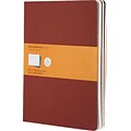 Moleskine Cahier Journal, Set of 3, Extra Large, Ruled, Cranberry Red, Soft Cover, 7-1/2 x 10