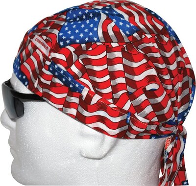 Comeaux® Cotton Round Bandana Doo Rag, Stars and Stripes Pattern