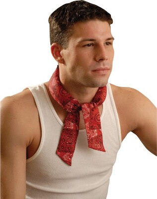 MiraCool Cooling Bandana, Cowboy Red, One Size, 12/Pack (561-940-CRD)