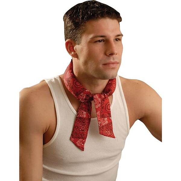 MiraCool Cooling Bandana, Cowboy Red, One Size, 12/Pack (561-940-CRD)